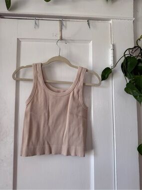 Love Charm size M/L Ribbed Tank Top in Beige - Women